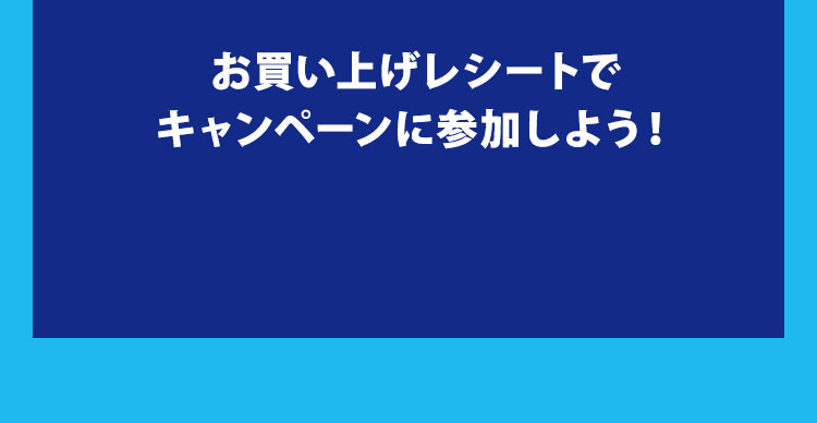 お買い上げレシートでキャンペーンに参加しよう